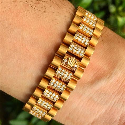 mens rolex style gold bracelet|rolex watch bracelets for men's.